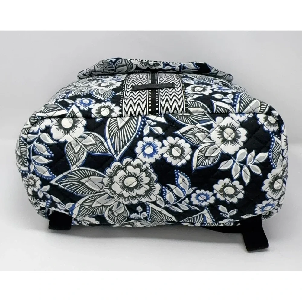 NEW VERA BRADLEY Change It Up Backpack Snow Lotus 22519-I66‎ Black White Blue